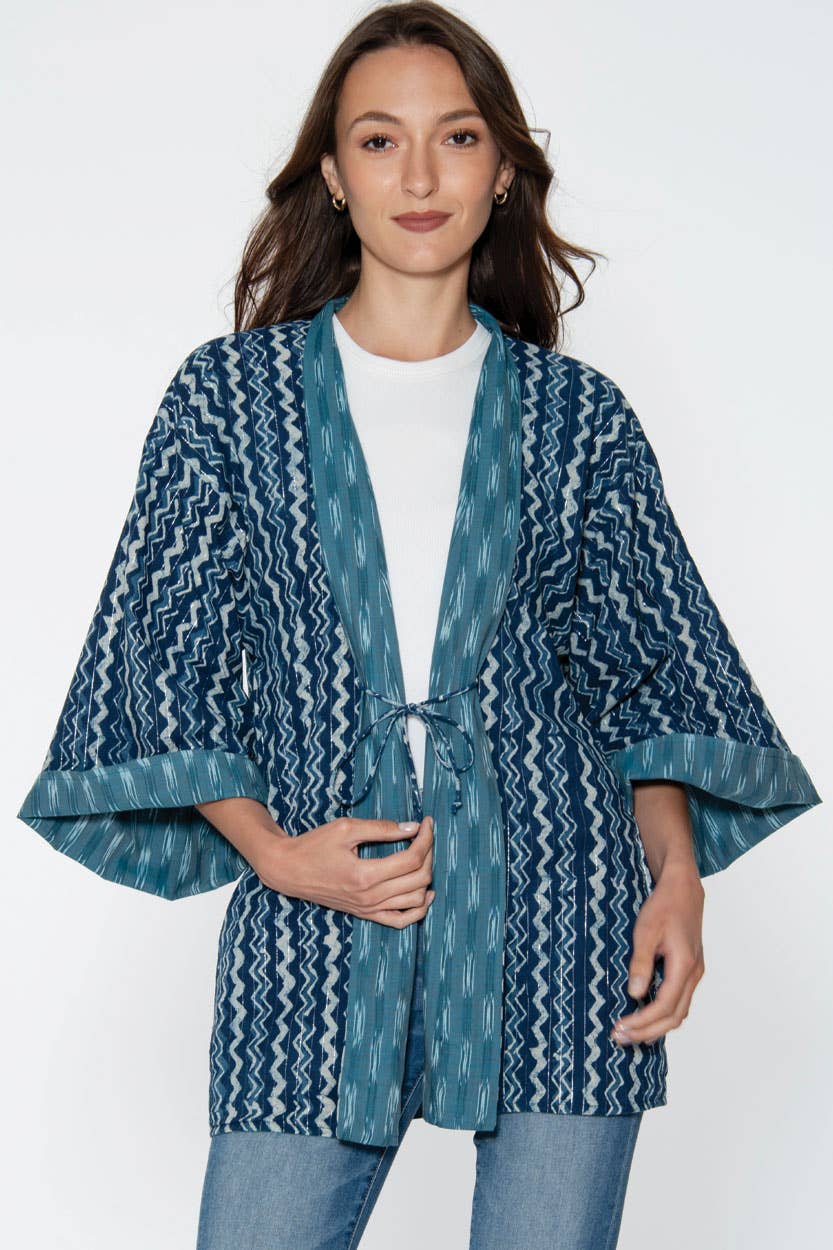 Reversible Ikat Handloom Kimonos