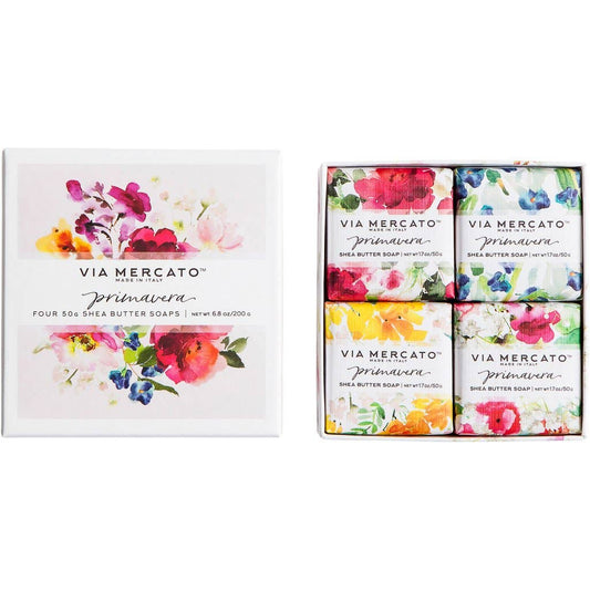 Via Mercato Primavera Italian Soap Gift Set - Spring Flowers