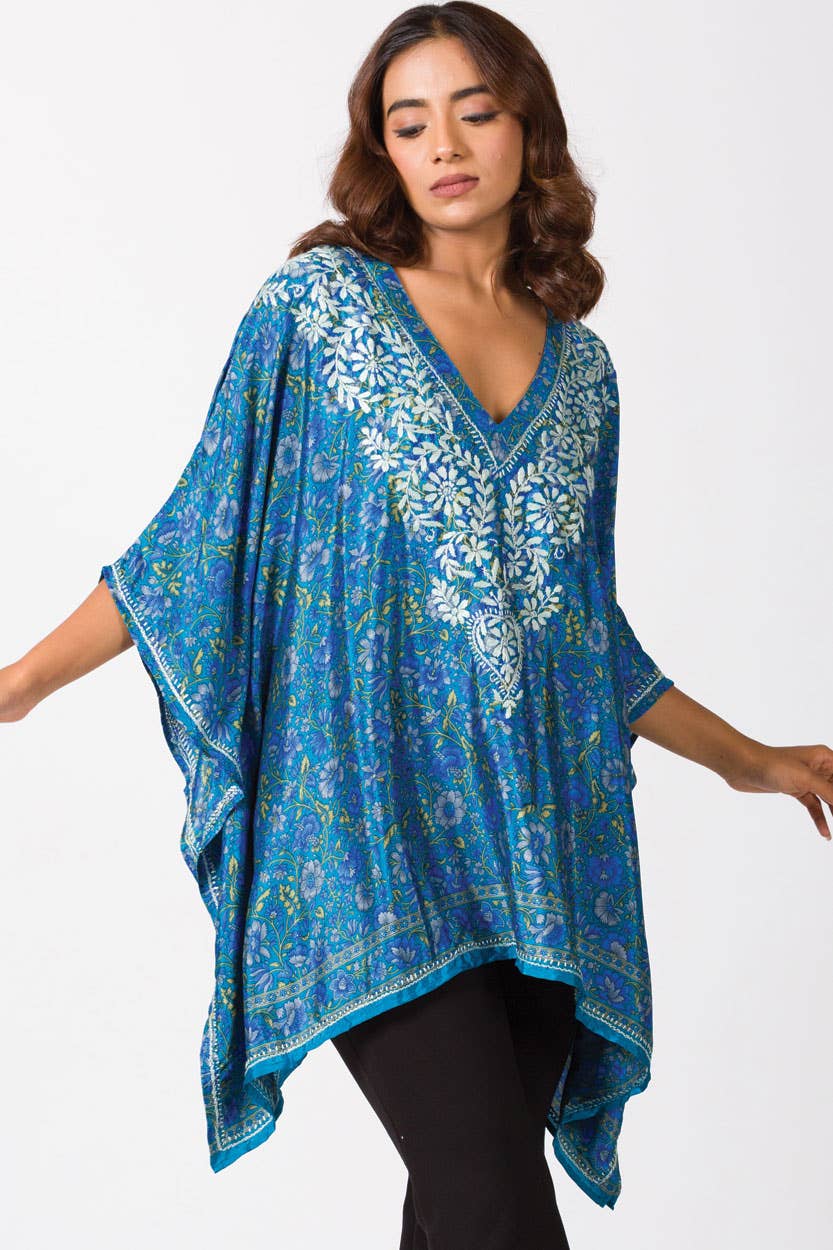 The Hand Embroidered Kimono Flutter Top