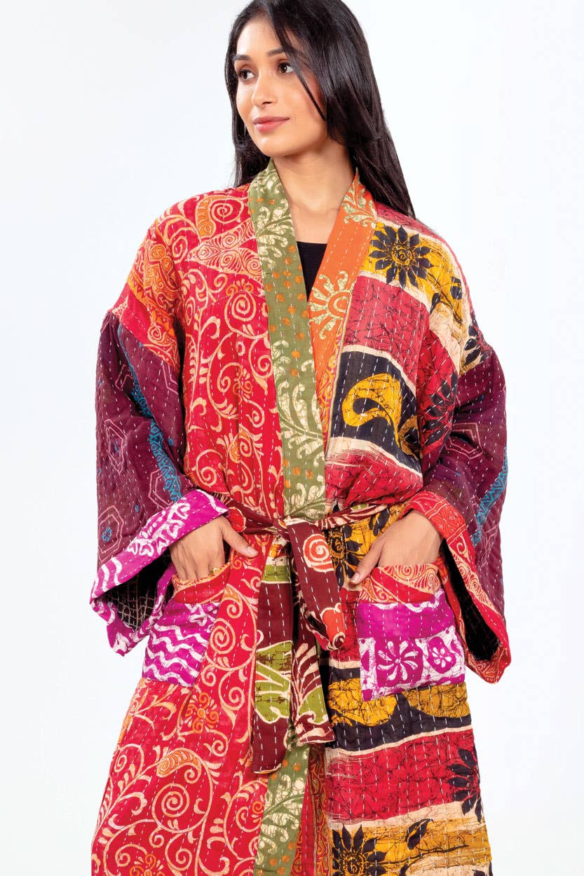 Kantha Kimono Robe