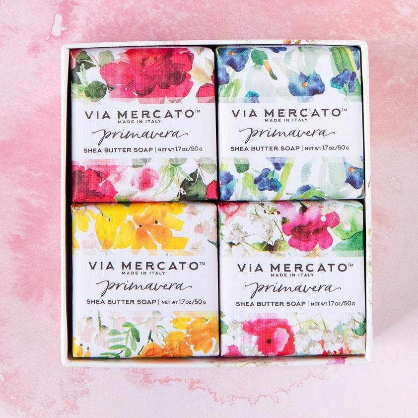 Via Mercato Primavera Italian Soap Gift Set - Spring Flowers