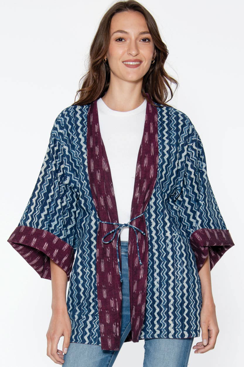 Reversible Ikat Handloom Kimonos