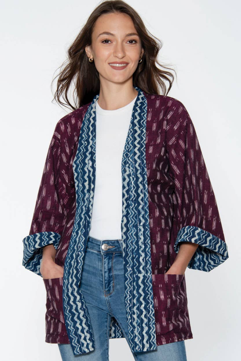 Reversible Ikat Handloom Kimonos