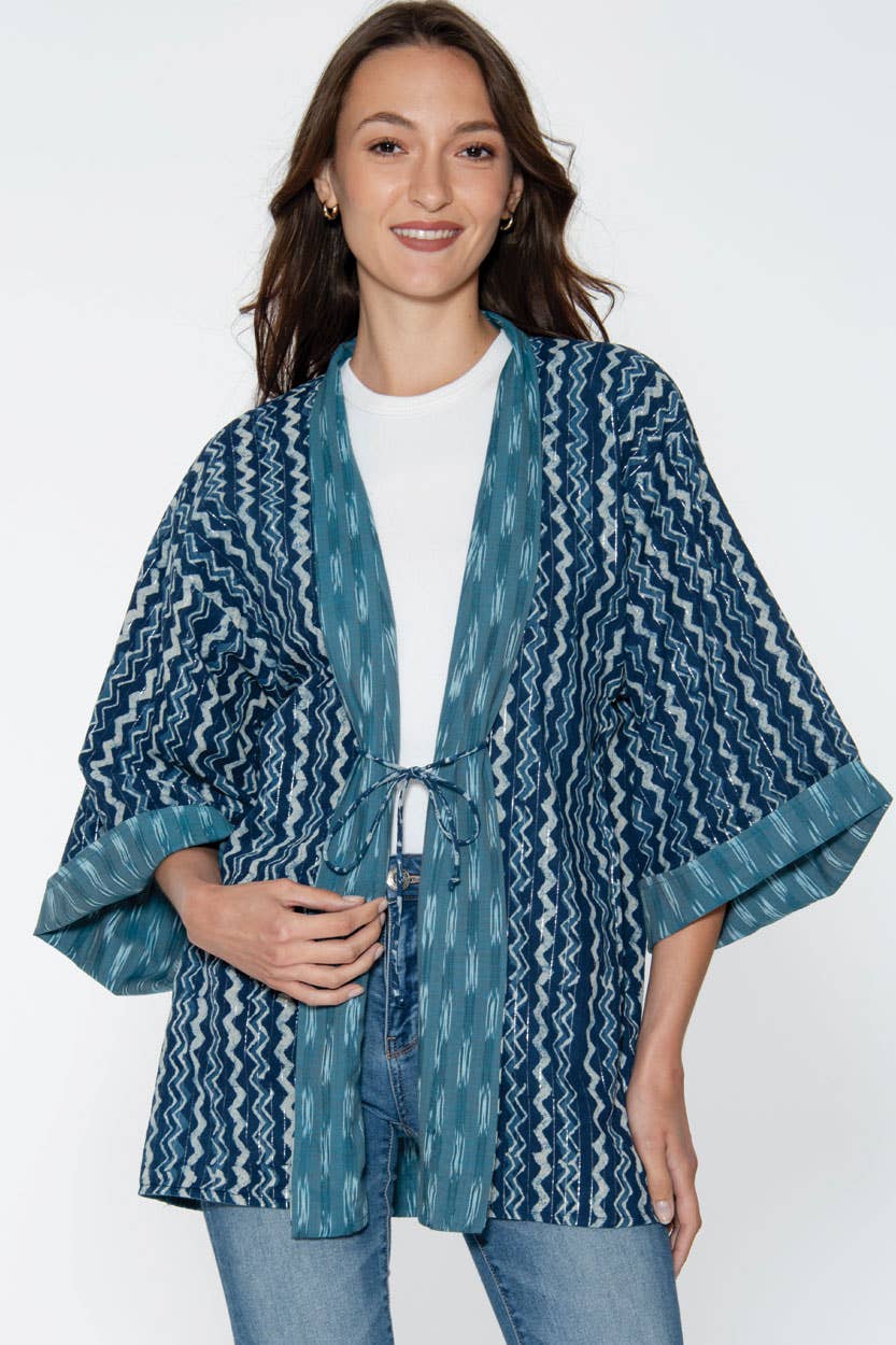 Reversible Ikat Handloom Kimonos