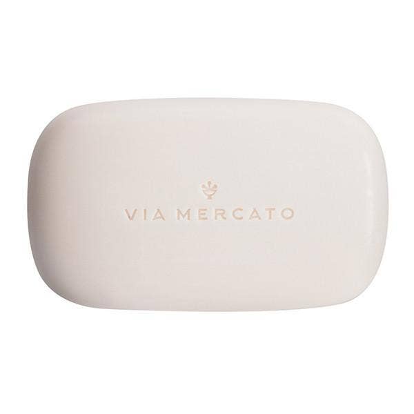 Via Mercato Italian Soaps – Shea Butter & Olive Oil Moisturizing Bar Soap (200g), Luxury Fragranced Bath Bars