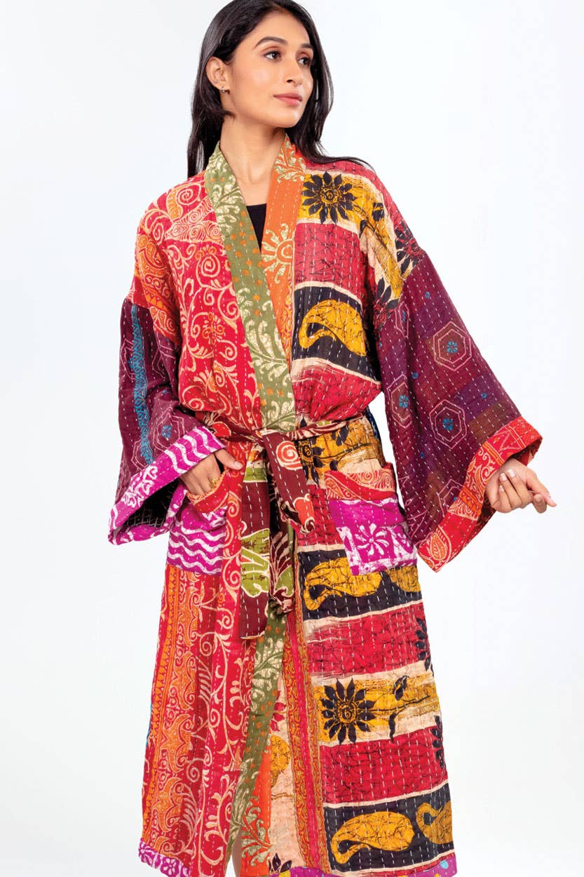 Kantha Kimono Robe
