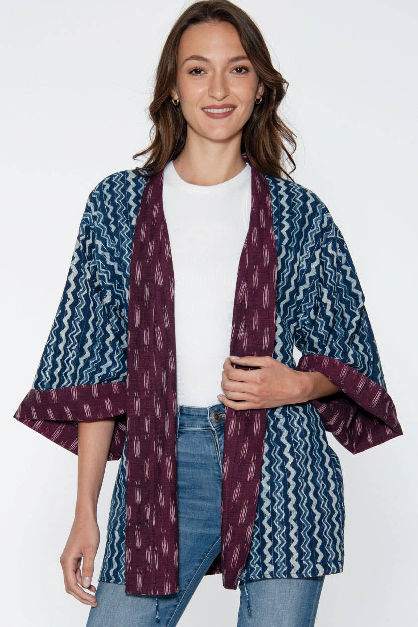 Reversible Ikat Handloom Kimonos