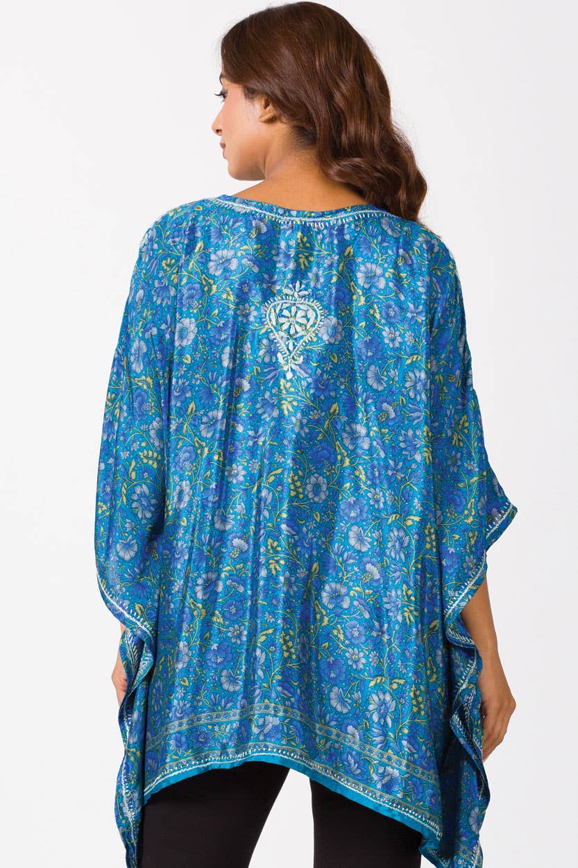 The Hand Embroidered Kimono Flutter Top