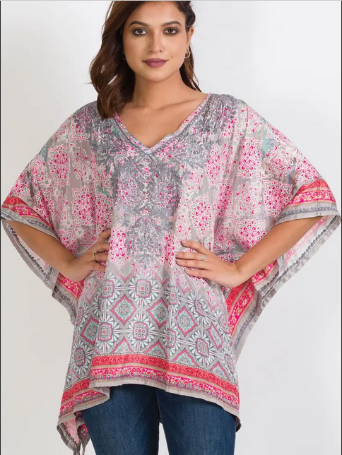 The Hand Embroidered Kimono Flutter Top