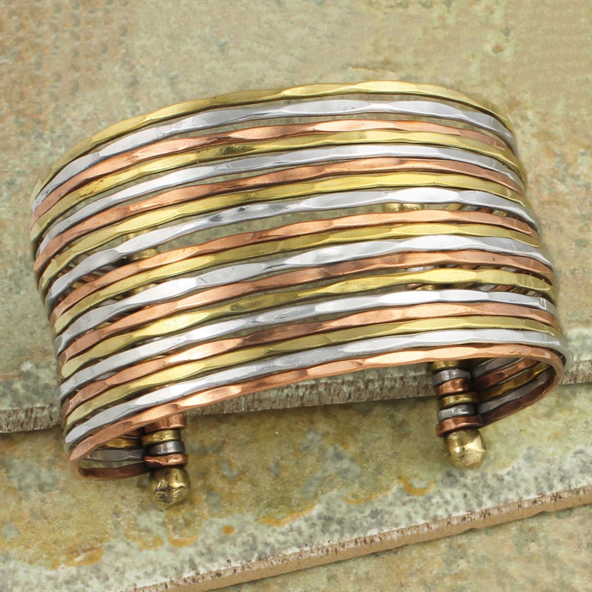 The Hammered Metal Cuff Bracelet