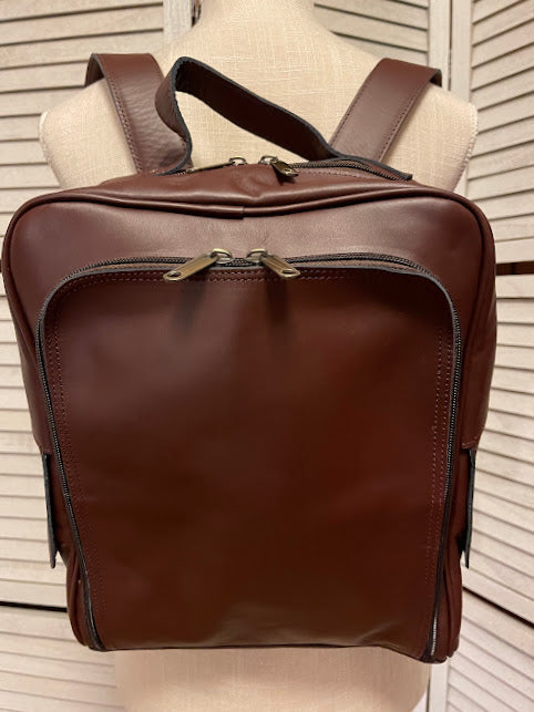 Handcrafted Leather Laptop Backpack