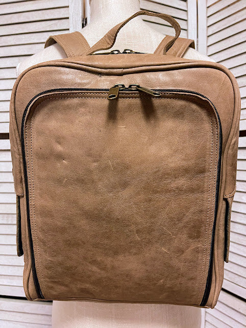 Handcrafted Leather Laptop Backpack