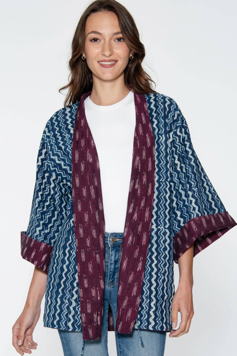 Reversible Ikat Handloom Kimonos