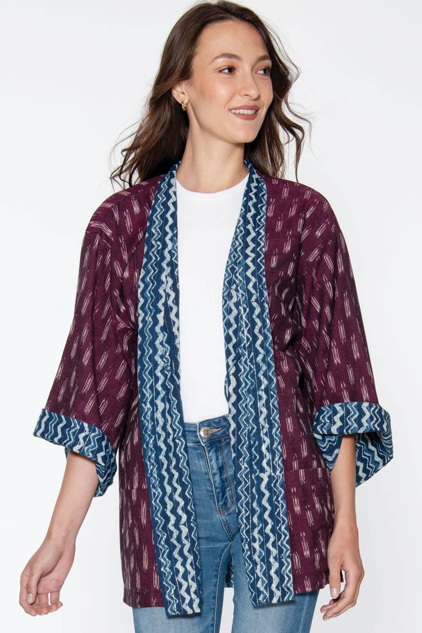 Reversible Ikat Handloom Kimonos