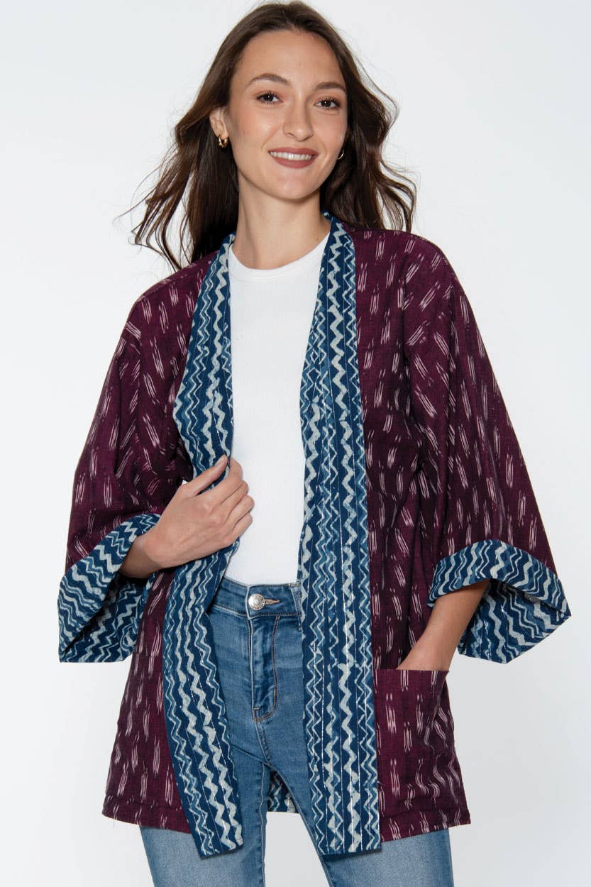 Reversible Ikat Handloom Kimonos