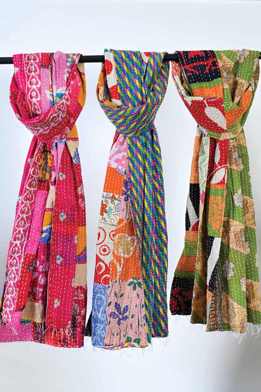 Patchwork Kantha Scarf