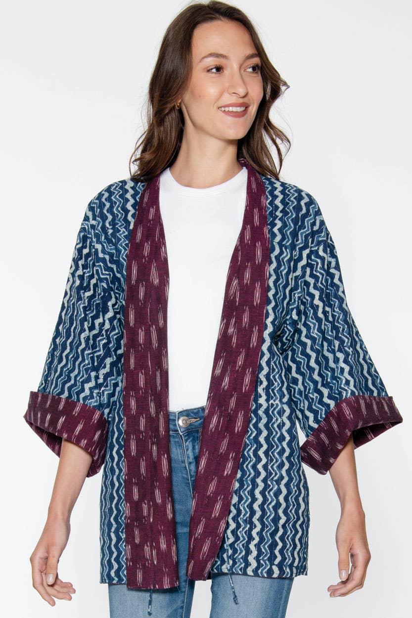 Reversible Ikat Handloom Kimonos