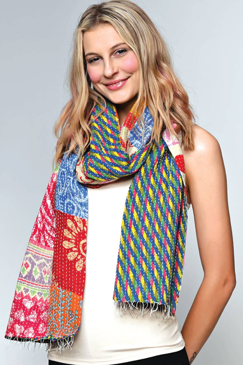 Patchwork Kantha Scarf