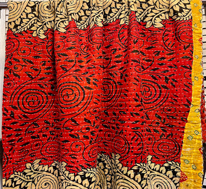 The Vintage Sari Kantha Throw