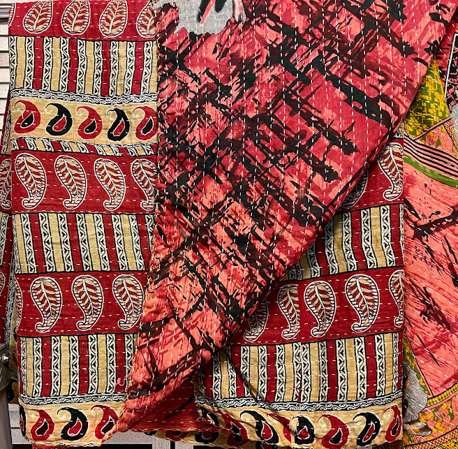 The Vintage Sari Kantha Throw