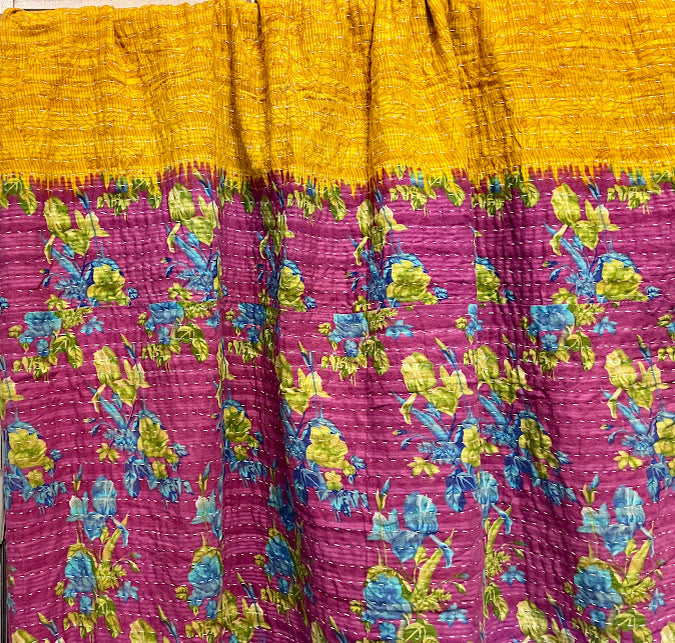 The Vintage Sari Kantha Throw